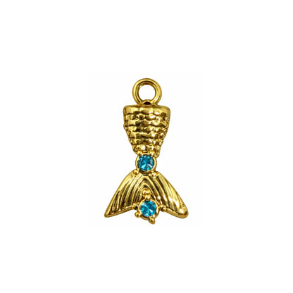 Stainless Steel | 15x9 mm | Mermaid Tail Charm Style -02