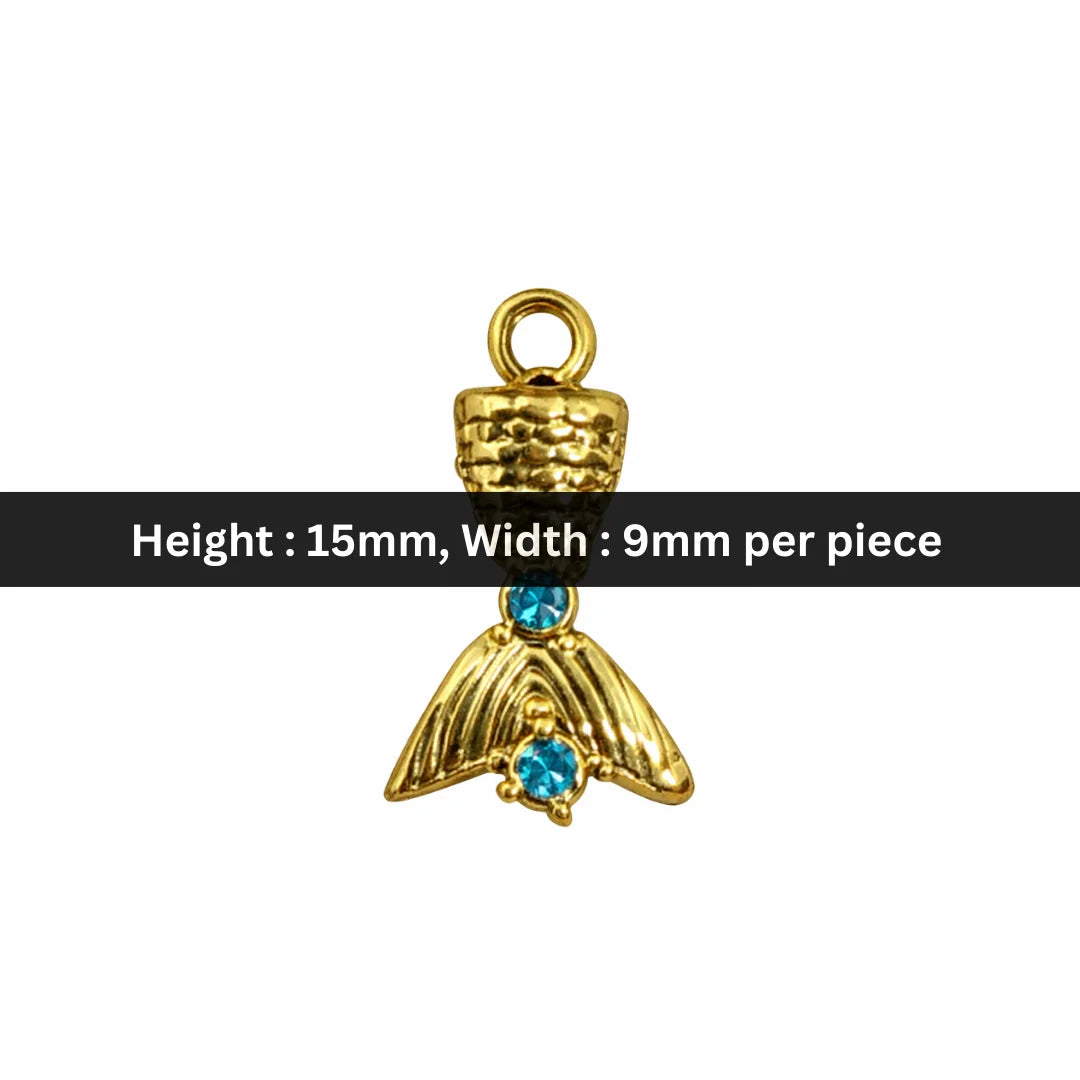 Stainless Steel | 15x9 mm | Mermaid Tail Charm Style -02