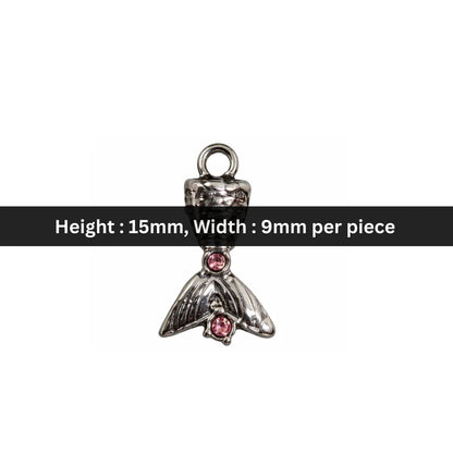 Stainless Steel | 15x9 mm | Mermaid Tail Charm Style -03