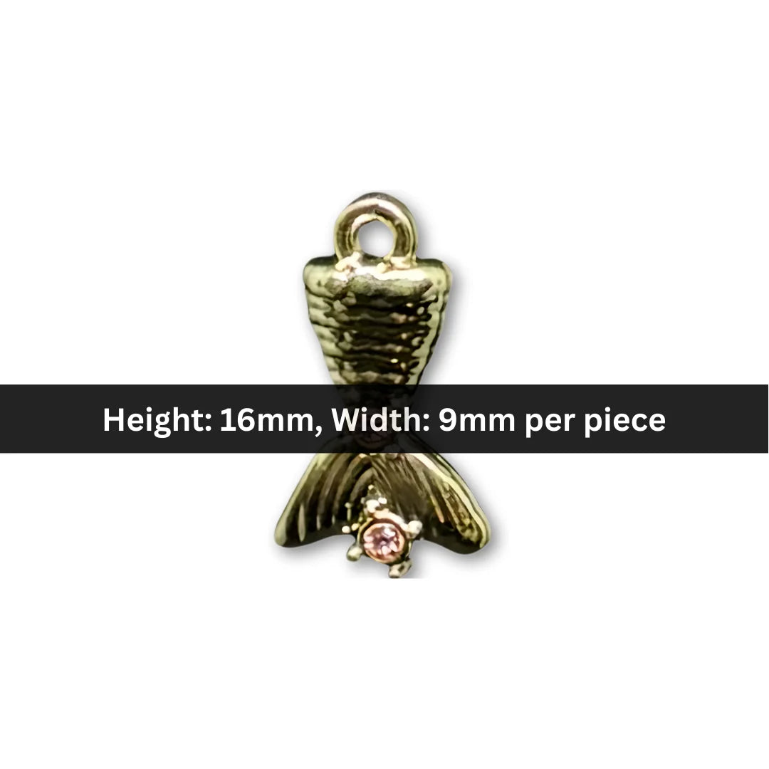 Stainless Steel gold | 16x9 mm | Mermaid Tail Charm