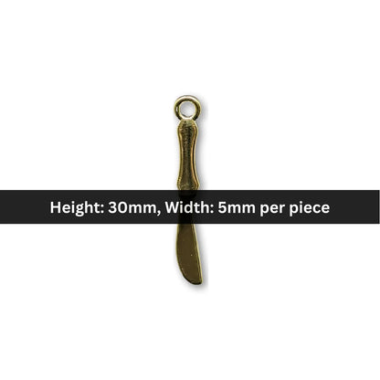 Stainless Steel | 30x5 mm | Pendant Knife Bronze