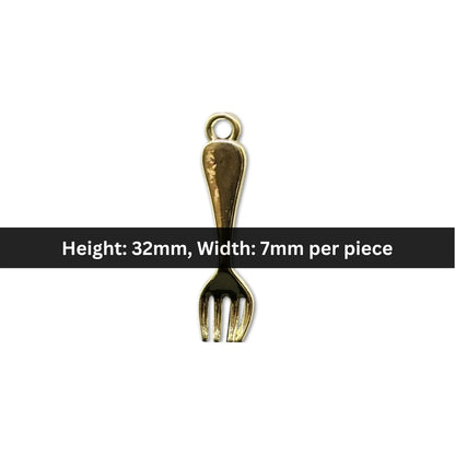 Stainless Steel | 32x7 mm | Mini Fork Charm