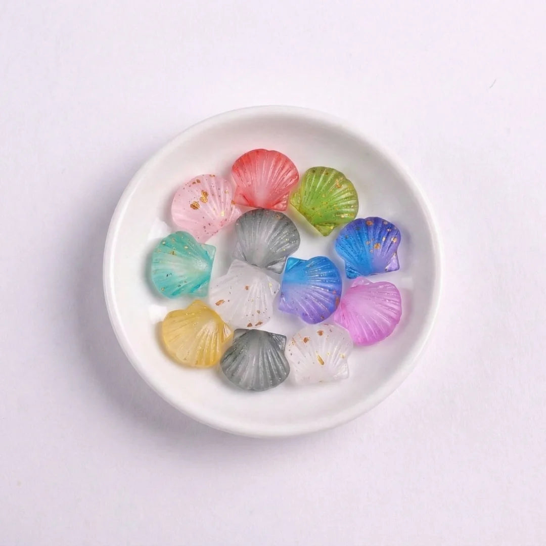 Frosted | Mini Colorful Shell Shape Charm | Ay Mami