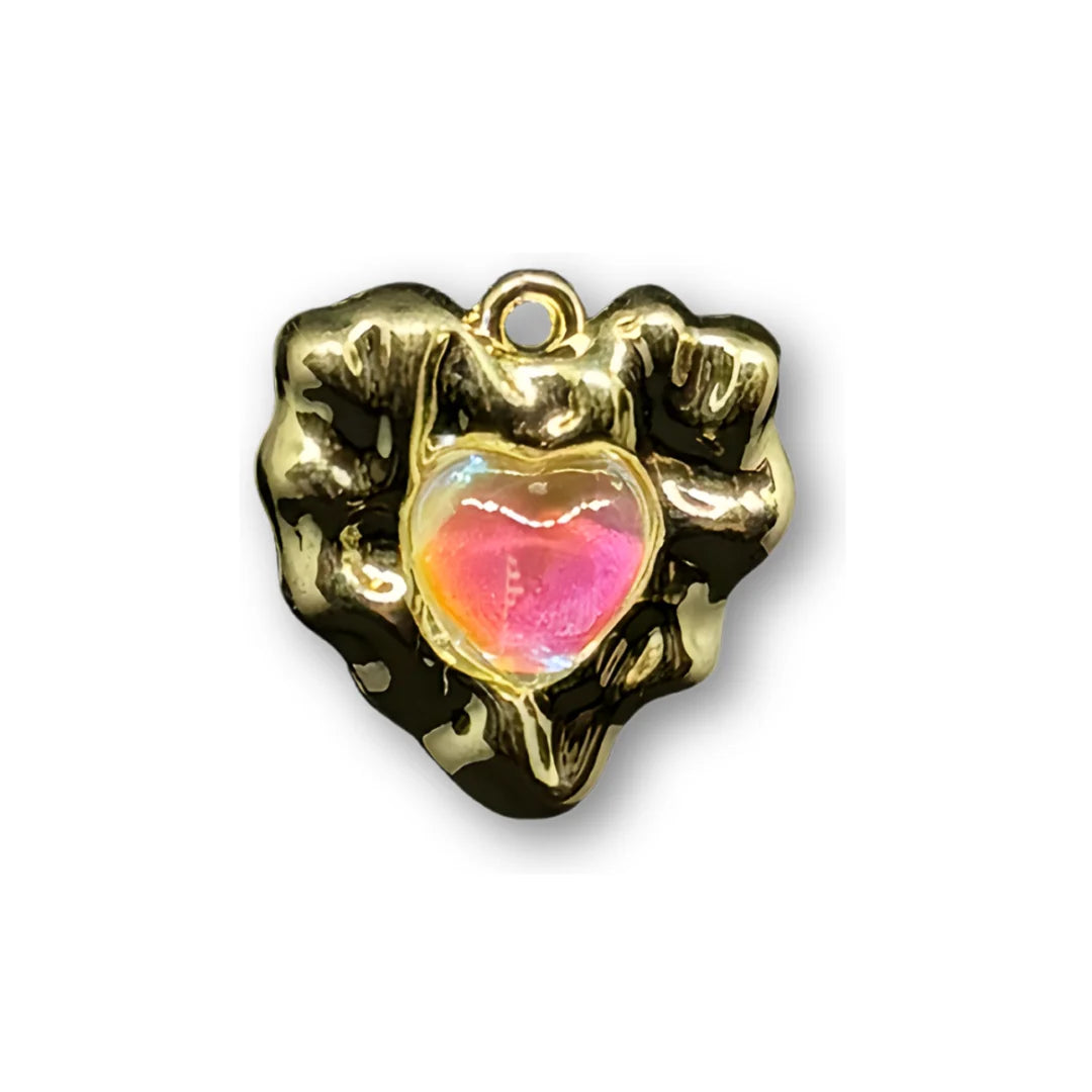 Stainless Steel | 20x15 mm |  Molten Gold Heart Pendant