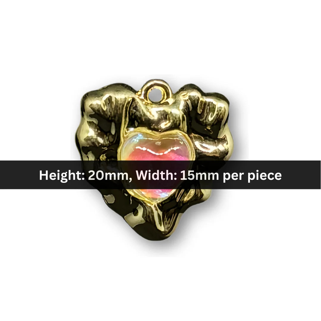 Stainless Steel | 20x15 mm |  Molten Gold Heart Pendant