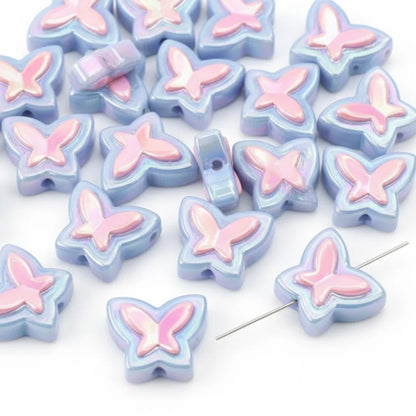 Acrylic | Multicolor Butterfly Bead