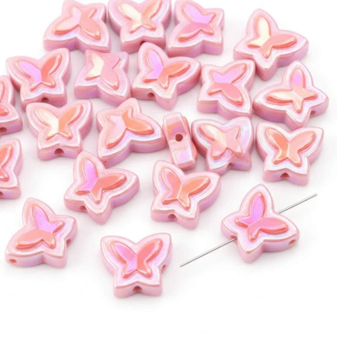 Acrylic | Multicolor Butterfly Bead