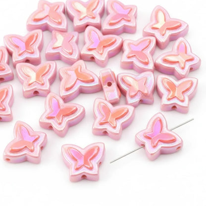 Acrylic | Multicolor Butterfly Bead