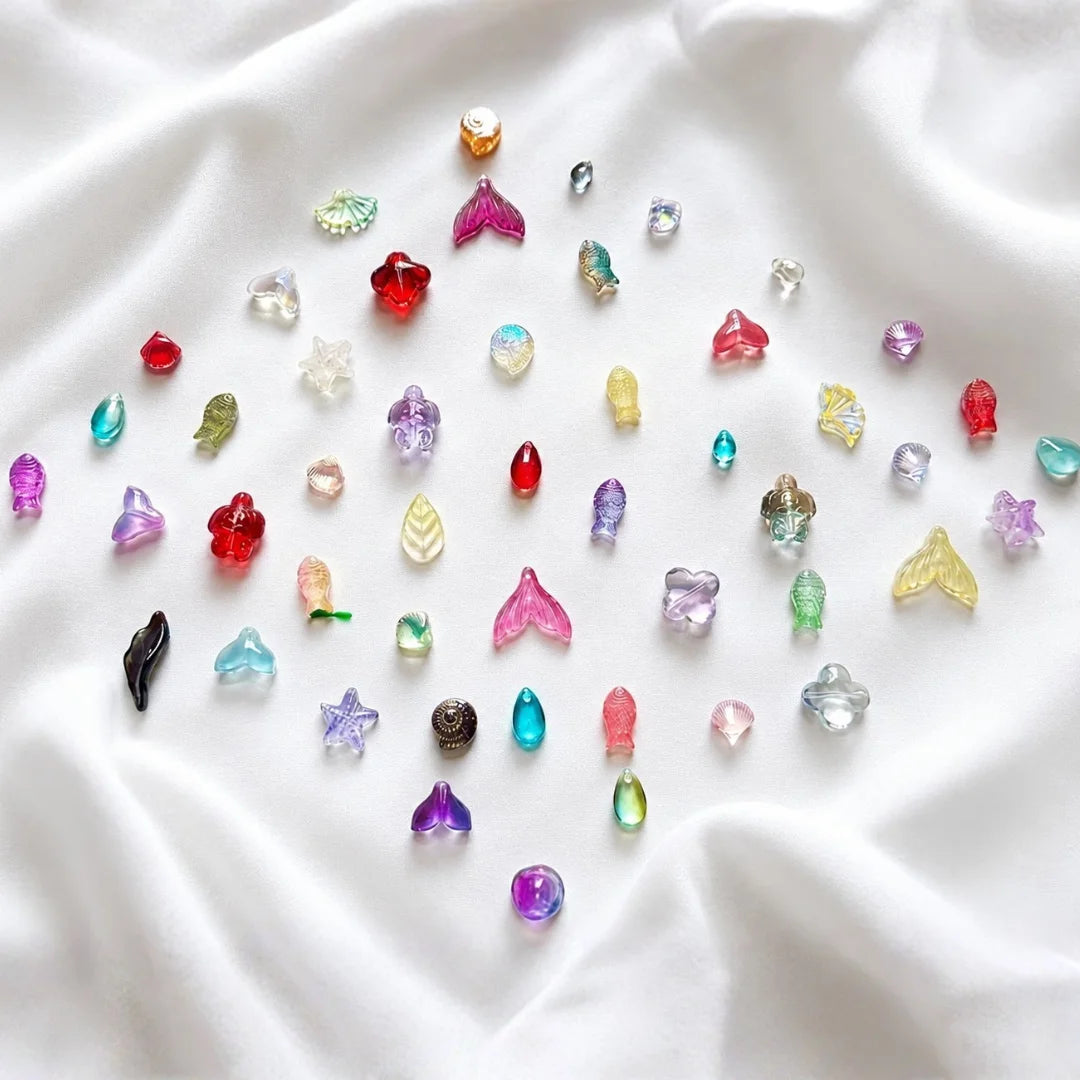 Ocean Scoop Glass Beads - 50 Mixed Glass Beads