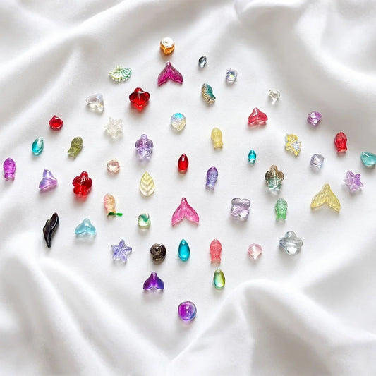 Ocean Scoop Glass Beads - 50 Mixed Glass Beads