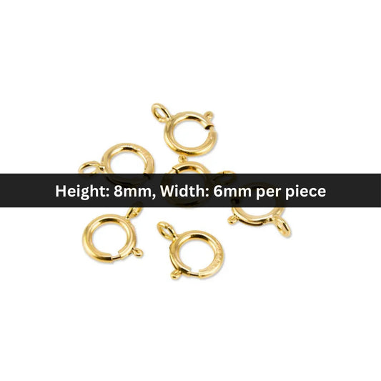 Open Spring Ring Round Clasps | 8x6 mm
