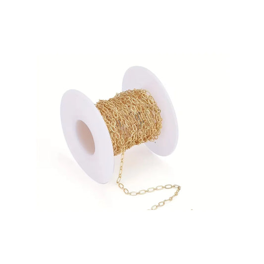 Stainless Steel | 3mm | Oval Cable Chain | 1 Ft Length