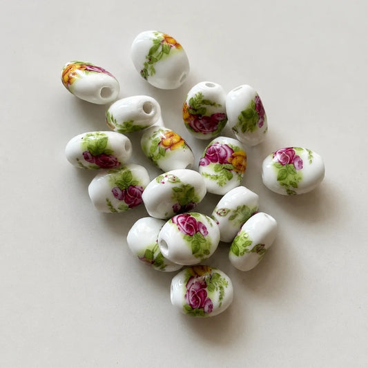Oval Shaped Ceramic Beads