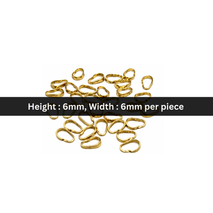 Stainless Steel | 6x6 mm | Pendant Hook | Gold