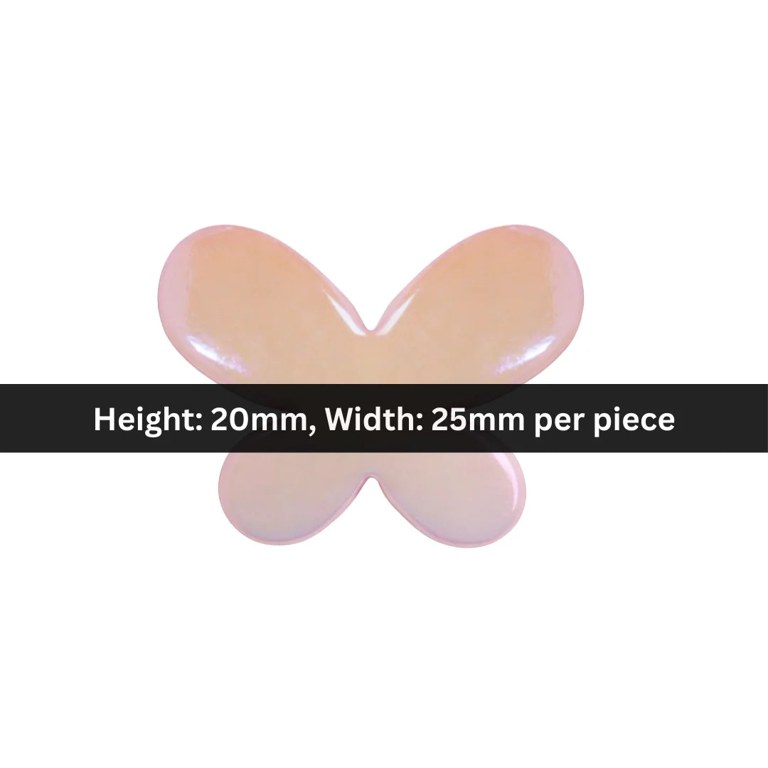 Acrylic | 20x25mm | Pale Pink Butterfly Bead