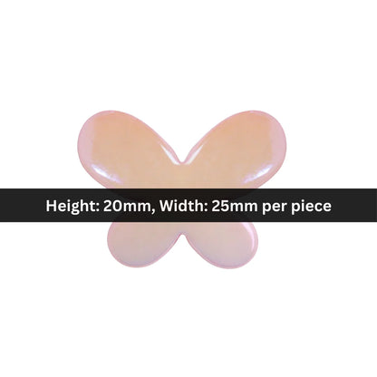 Acrylic | 20x25mm | Pale Pink Butterfly Bead