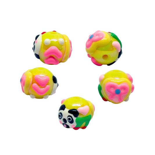 Panda Multicolor Cartoon Bead | 15mm