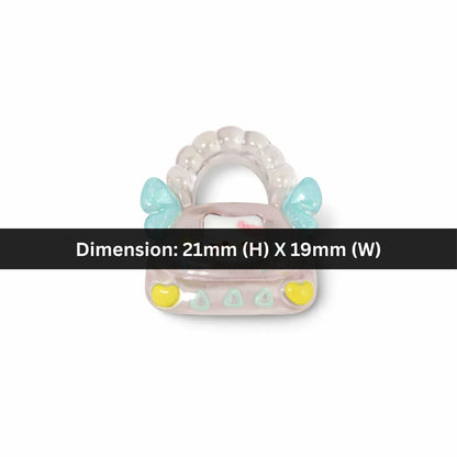 Acrylic | 21x19 mm | Pastel Handbag With Bunny