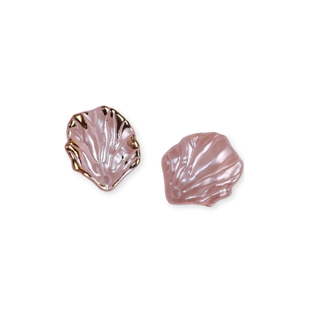 Acrylic | 20x15mm | Pink Colour Shell Beads