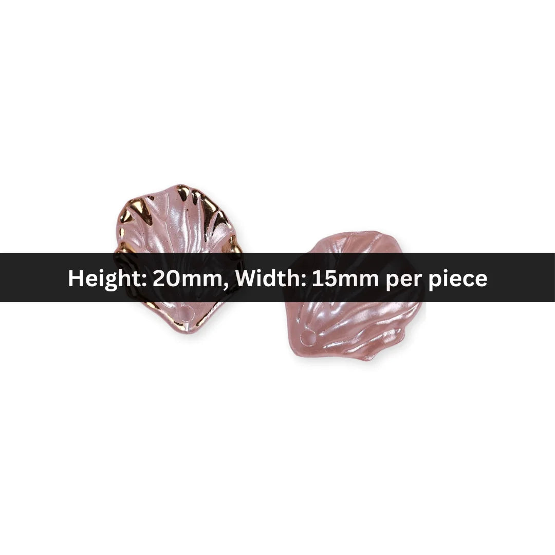 Acrylic | 20x15mm | Pink Colour Shell Beads