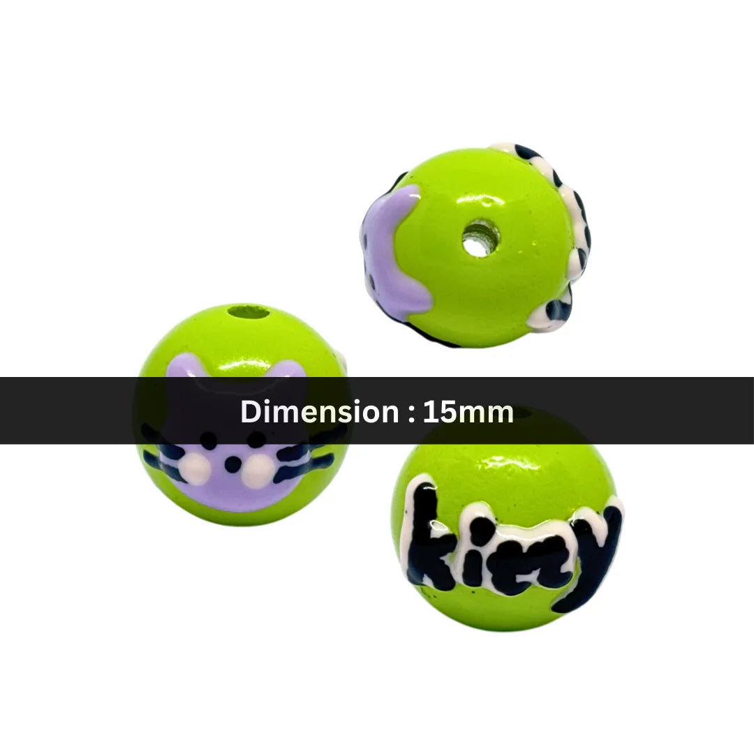 Playful Kitten-Themed Bead | 15mm