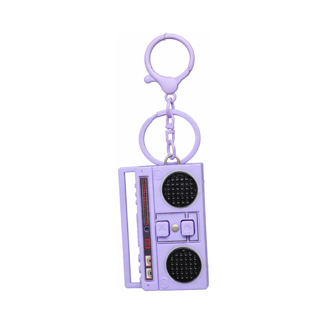 Purple Retro Radio Keychain