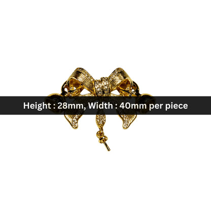 Stainless Steel | 28x40 mm | Regalia Bow Charm