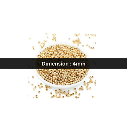 Stainless Steel | 4 mm | Round Beads Style 01