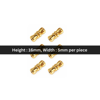 Stainless Steel | 16x5 mm | Screw Barrel Clasps