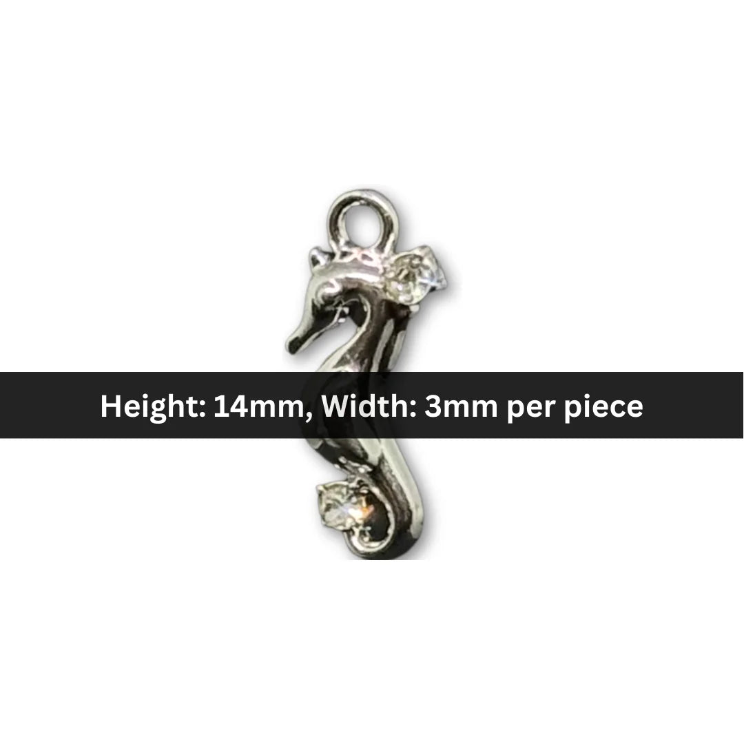 Stainless Steel | 14x3 mm | Seahorse Charm