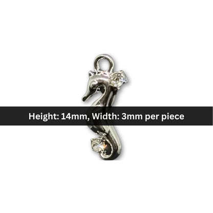 Stainless Steel | 14x3 mm | Seahorse Charm