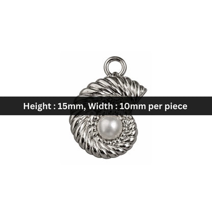 Stainless Steel | 15x10 mm | Shell Charm