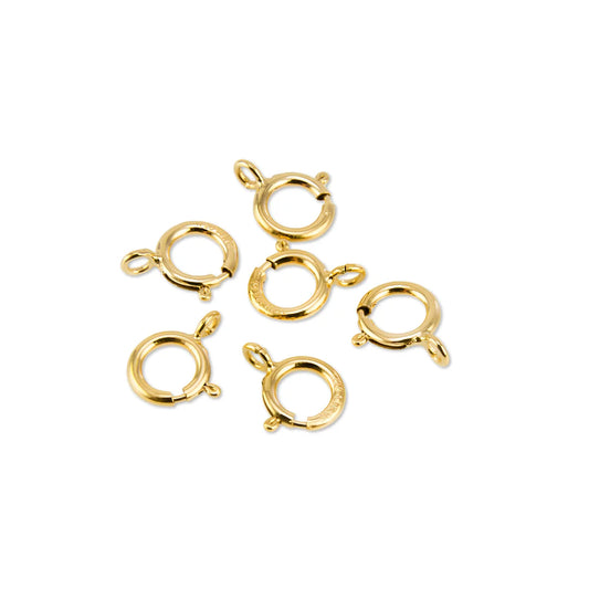 Open Spring Ring Round Clasps | 8x6 mm