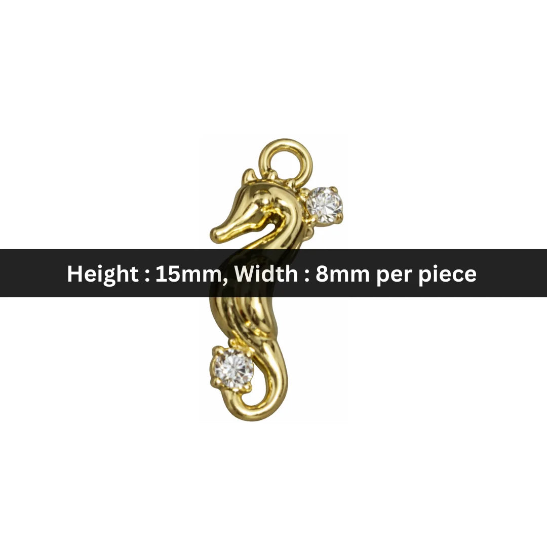 Stainless Steel | 15x8 mm | Seahorse Charm Style -02