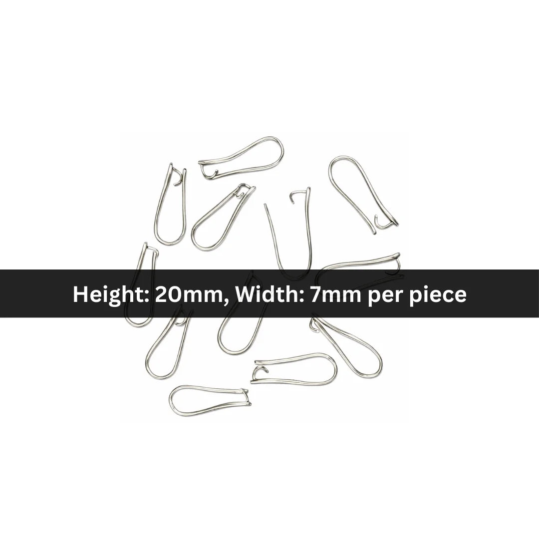 Stainless Steel | 20x7 mm | Pair of Ear Hook Style - 01
