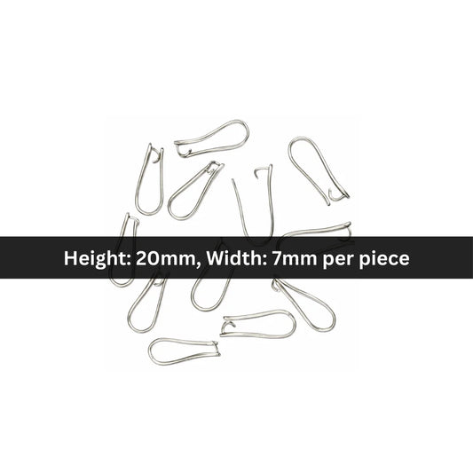 Stainless Steel | 20x7 mm | Pair of Ear Hook Style - 01