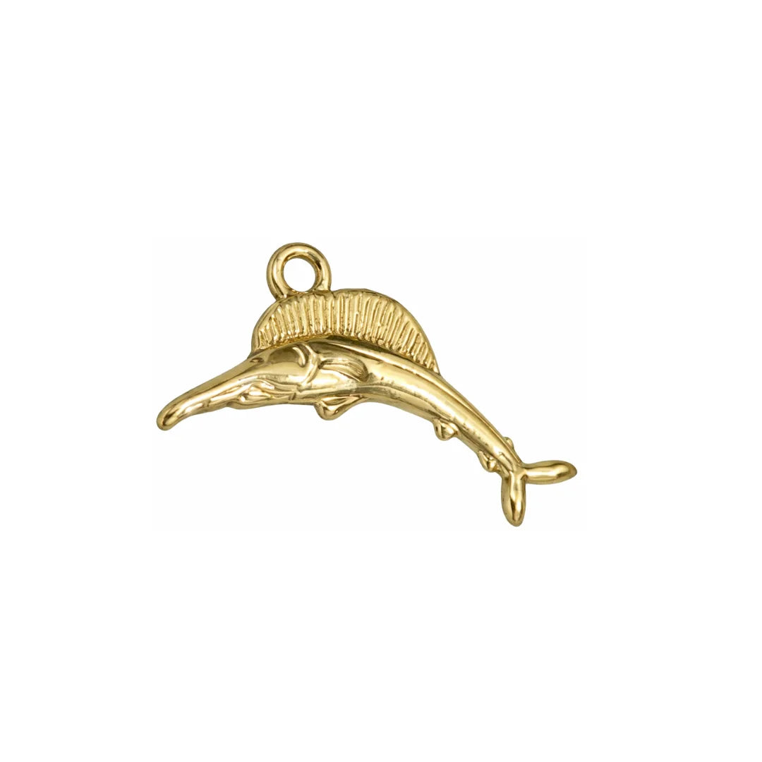 Stainless Steel | 24x11 mm | Dolphin Charm Style - 04