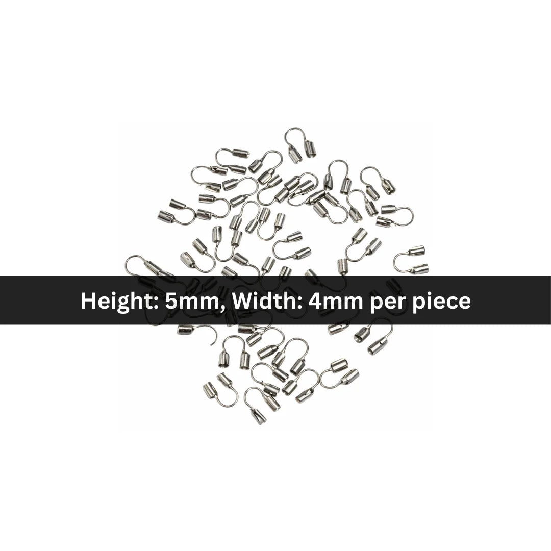 Stainless Steel | 5x4 mm | Wire Guard Style - 01 | Hematite