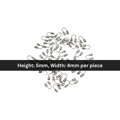 Stainless Steel | 5x4 mm | Wire Guard Style - 01 | Hematite