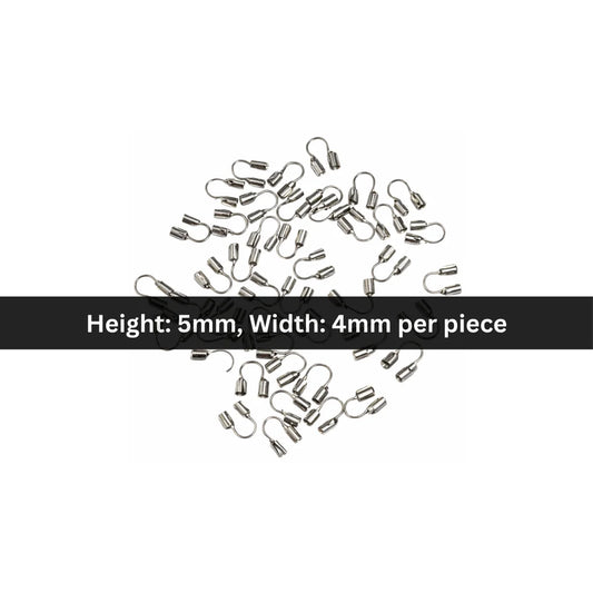 Stainless Steel | 5x4 mm | Wire Guard Style - 01 | Hematite