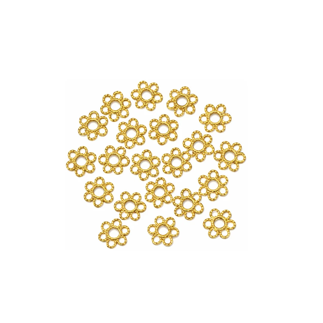Stainless Steel | 6x6 mm | Blossom Spacer Cap