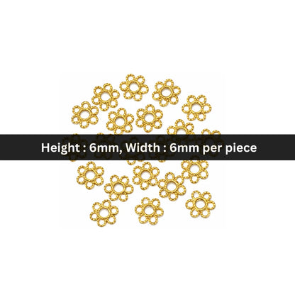 Stainless Steel | 6x6 mm | Blossom Spacer Cap