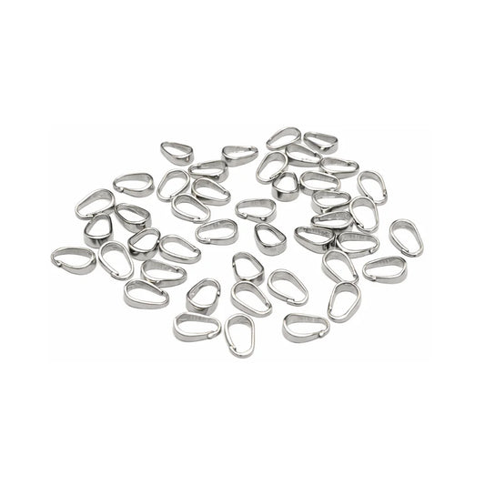 Stainless Steel | 6x6 mm | Pendant Hook | Silver