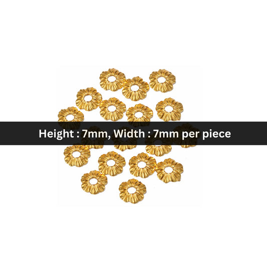 Stainless Steel | 7x7 mm | Sunflower Beads