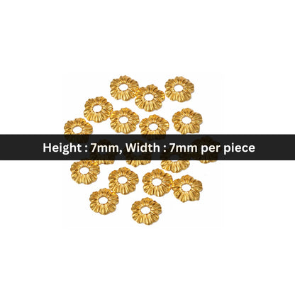 Stainless Steel | 7x7 mm | Sunflower Beads