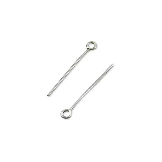 Stainless Steel | 15x1 mm | Silver Finish Eye Pins