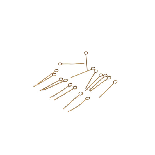 Stainless Steel | 17x1 mm | Gold Plated Eye Pins