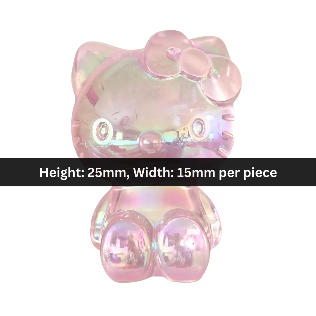 Acrylic | 25x15 mm | Teddy Bear Bead With Bow