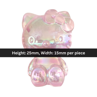 Acrylic | 25x15 mm | Teddy Bear Bead With Bow