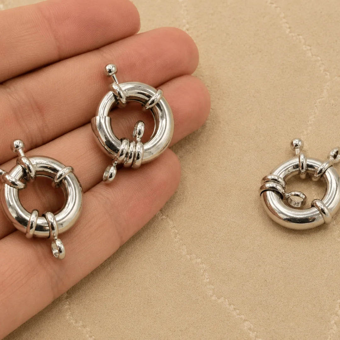 Stainless Steel | Silver Spring Clasps | 20 mm